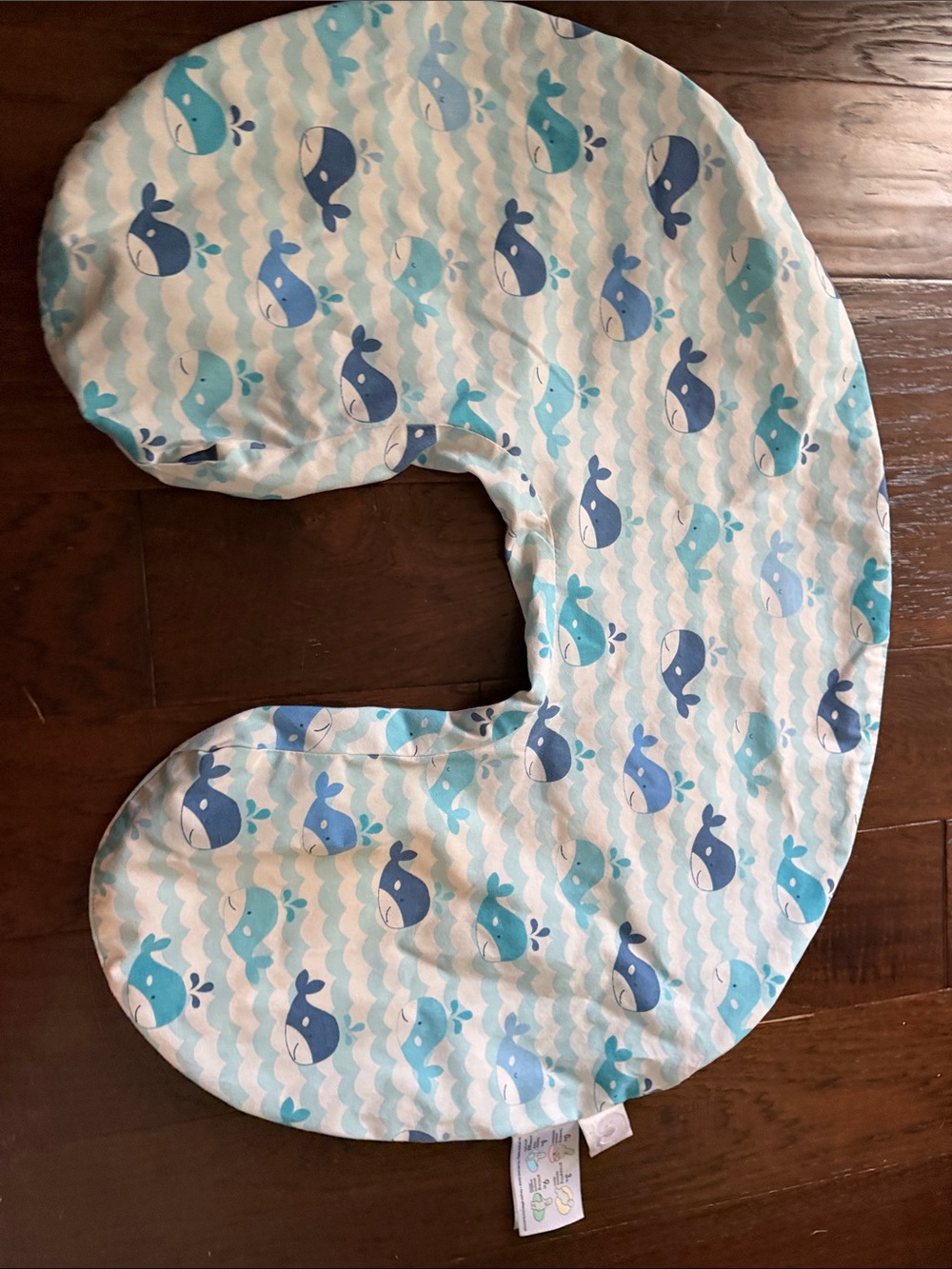 Boppy Blue Whale Print Nursing Pillow Cover